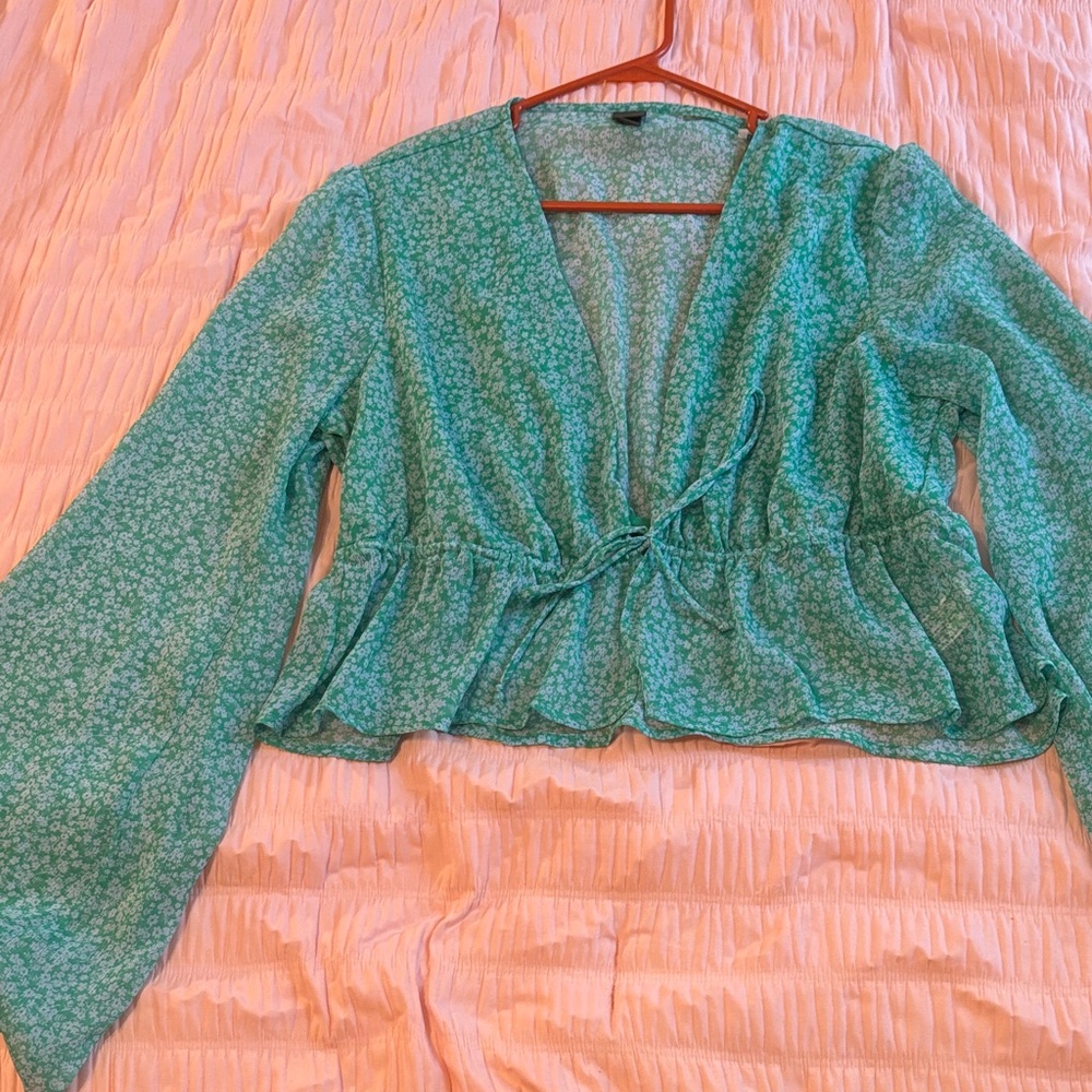 Floral Green Women's Top